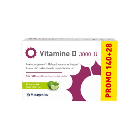 Vitamine D 3000iu Kauwtabl 140+28 Metagenics