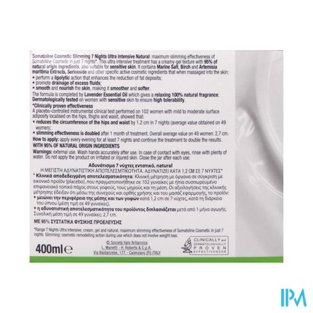 Somatoline Cosm.afslankend 7 Nachten Natural 400ml