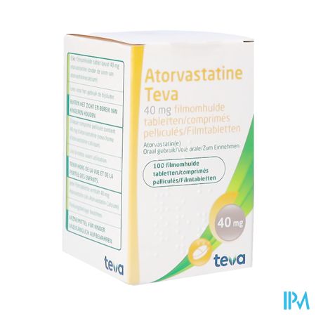 Atorvastatine Teva 40mg Filmomh Tabl 100 Pot