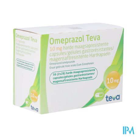 Omeprazol Teva 10mg Maagsapresist Caps 56 Pot