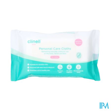 Clinell Lingettes Nettoyante Corps/visage/mains 10