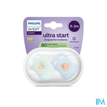 Philips Avent Fopspeen +0m Start Groen/blauw Des.2