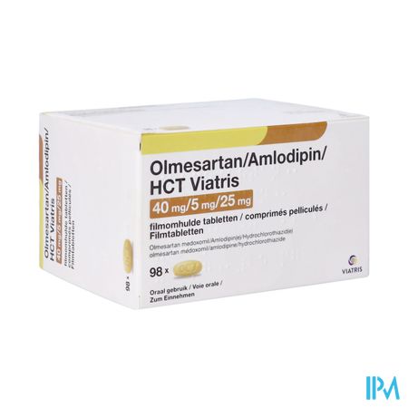Olmesartan/amlodip/hct Viatris 40/5/25 Filmtabl 98