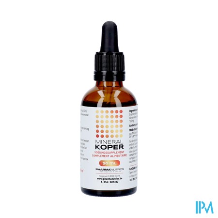 Mineraal Koper Druppels 50ml Pharmanutrics