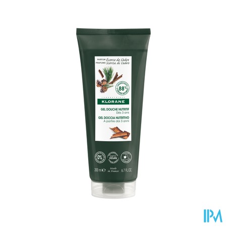 Klorane Lichaam Douchegel Cederhout 200ml