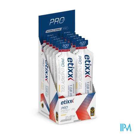 Etixx Double Carb Energ.gel Line+caff.mango12x60ml