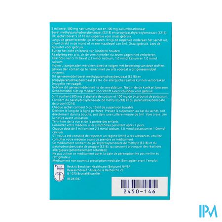 Gaviscon Advance Orale Susp. Munt Ud Zakje 20x10ml