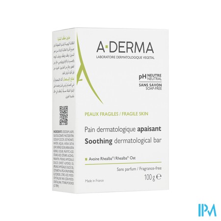 Aderma Indisp. Pain Dermato Avoine 100g Nf