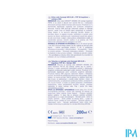 Curasept Ads/dna220 Mondspoeling Chx 0,20 200ml