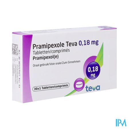 Pramipexole Teva 0,18mg Tabl 30