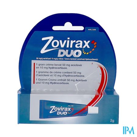 Zovirax Duo 50mg/g&10mg/g Pi Pharma Creme 2g Pip