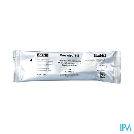 Drugwipe 5s Speekseltest Amp/coc/mamp/mdma/opi/thc