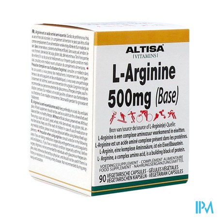 Altisa l-arginine 500mg V-caps 90