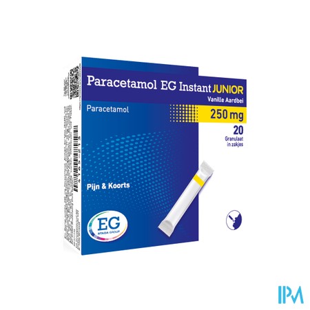 Paracetamol EG Inst.Junior250Mg Van-Aardb.Zakje 20