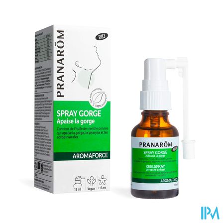 Pranarom Aromaforce Bio Verzacht.keelspray 15ml 6