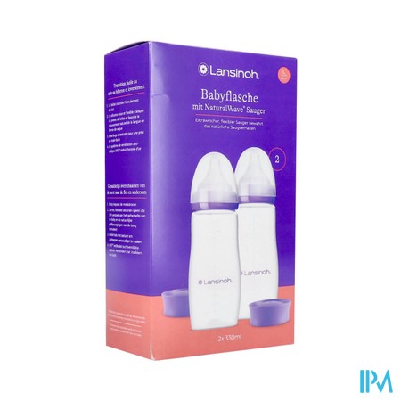 LANSINOH BIBERON & TÉTINE NATURALWAVE® 330ML 2 PC