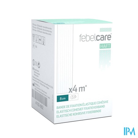 Febelcare Haft Bande Fix. Elastiq. Cohesive 8cmx4m