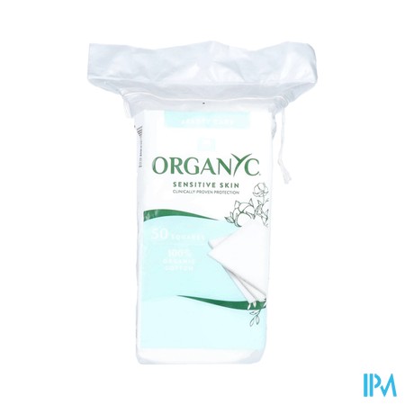 Organyc Beauty Beauty Katoen Vierkantje 50