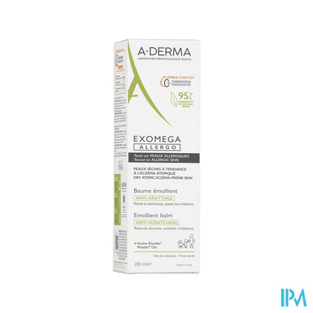 Aderma Exomega Allergo Baume Emollient 200ml