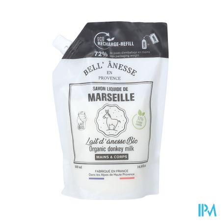 Bell Ezelmelk Marseille Vloeibare Zeep Refill500ml