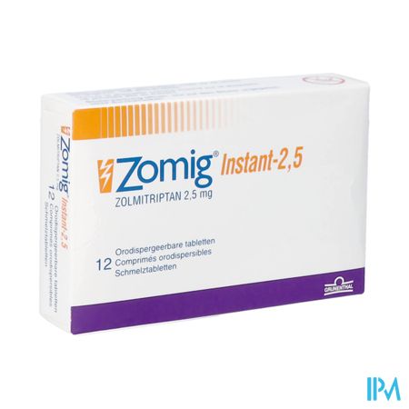 Zomig Instant Tabl 12 X 2,5mg