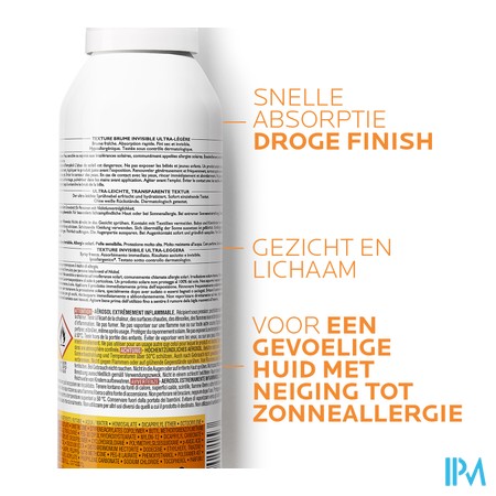 Lrp Anthelios Body Mist Onzichtbaar Spf50+ 200ml