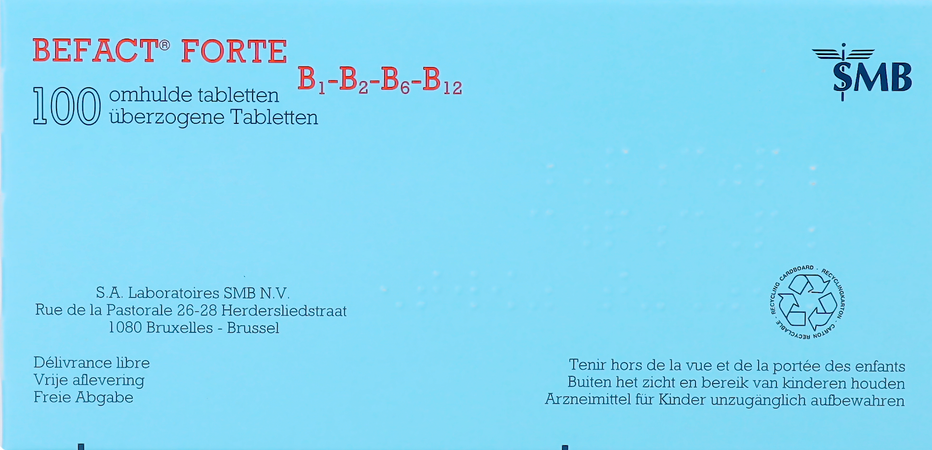 Befact Forte B1-b2-b6-b12 Omhulde Tabl 100