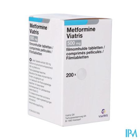 Metformine Viatris 500mg Filmomh Tabl 200 Flacon