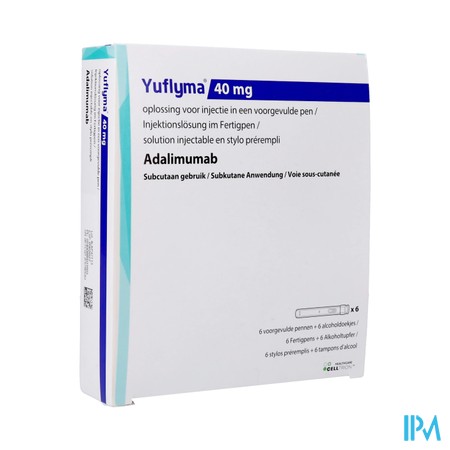 Yuflyma Pi Pharma 40mg Opl Inj Voorgevulde Pen 6
