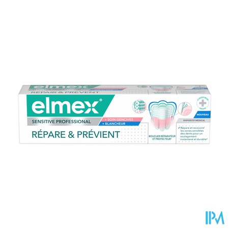Elmex Dentif.sens.prof.rep.&previent Blancheur75ml