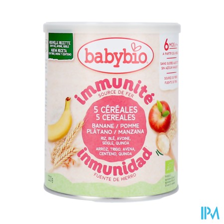 Babybio Granen 2 Vruchten 220g