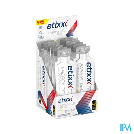 ETIXX ENERGY GEL + SODIUM LIME 12X40ML