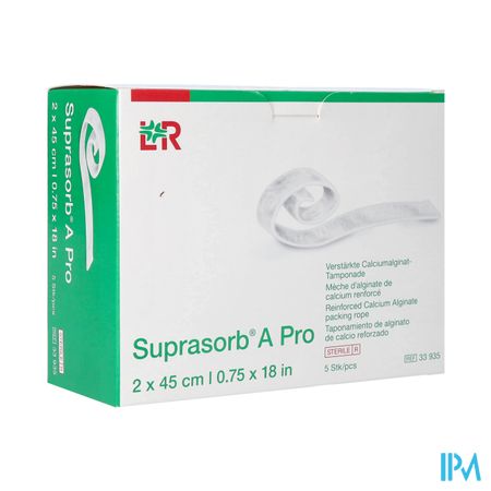 Suprasorb A Pro Calcium Alg. Meche 2x45cm 5 33935
