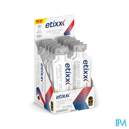 Etixx Energy Gel + Sodium Lime 12x40ml