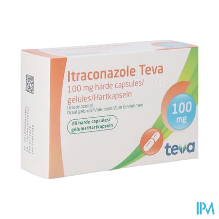 Itraconazole Teva 100mg Caps Dur 28