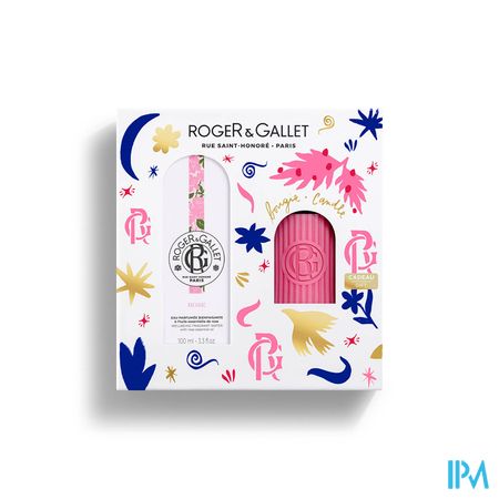 Roger&gallet Kerstset Rose 100ml + Kaars