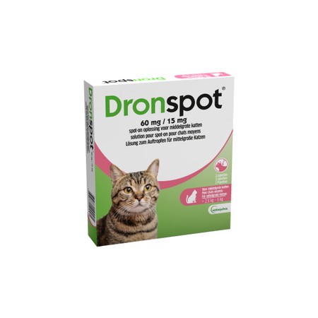 Dronspot 60mg/15mg Spot-on Kat Medium>2,5-5kg Pip2