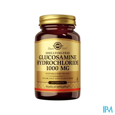 Solgar Glucosamine Hcl Z/schaaldier Comp 60x1000mg