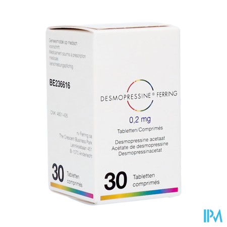 Desmopressine Ferring Tabl 30 X 0,2mg