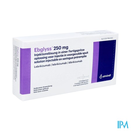 Ebglyss 250mg Opl Inj Voorgevulde Spuit 2x2ml