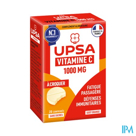 VITAMINE C 1000MG UPSA CPR CROQ 20