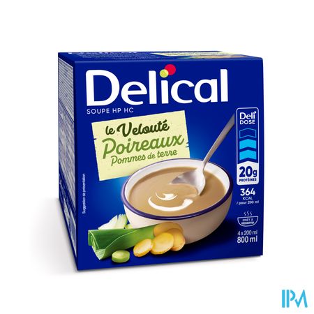 Delical Soupe Veloute Poireaux Pdt & Creme 4x200ml