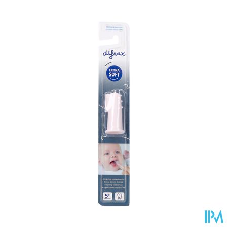 Difrax Tandenborstel Vingertop Silicone Rose
