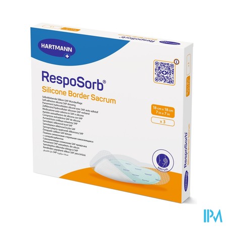 Resposorb Silicone Border Sacrum 18x18 3 4130170
