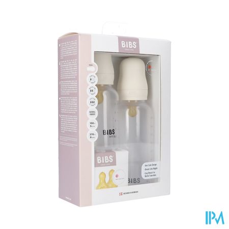 Bibs Zuigfles Grow&flow Combipack Ivory
