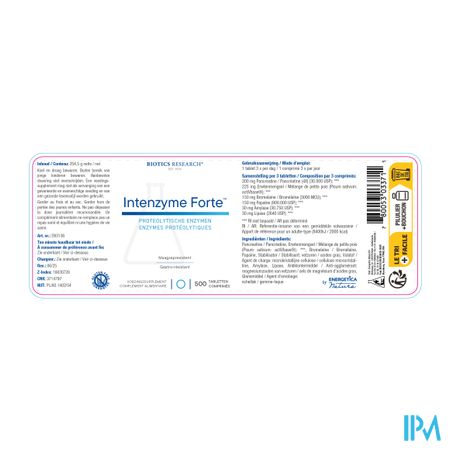 Intenzyme Forte Biotics Comp 500