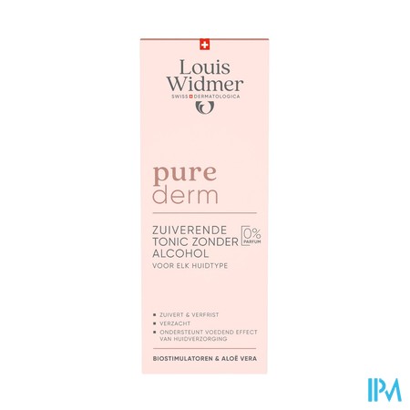 Widmer Purederm Zuiverende Tonic Zonder Alcohol Zonder Parfum 200ml