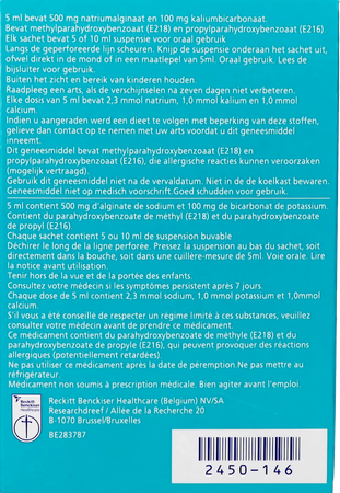 Gaviscon Advance Orale Susp. Munt Ud Zakje 20x10ml