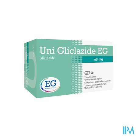 Uni Gliclazide EG 60Mg Tabl Geregul.Afgifte     90