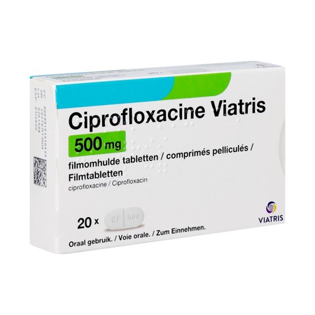 Ciprofloxacine Viatris 500mg Comp 20